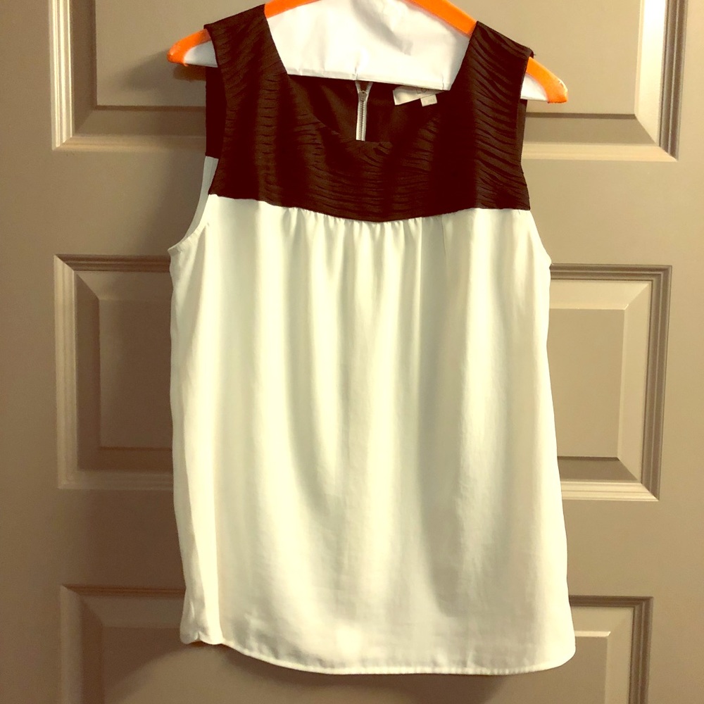 Black and white Loft blouse